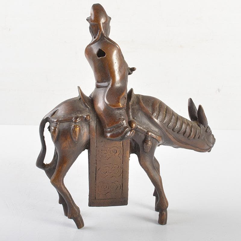 中国　古銅　驢馬賢人 のったり香炉　V　6307