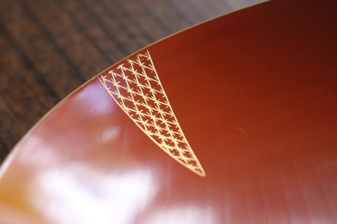 時代逸品！上質朱漆に極上花文沈金の大椀2点（検漆器輪島塗沈金椀雑煮椀