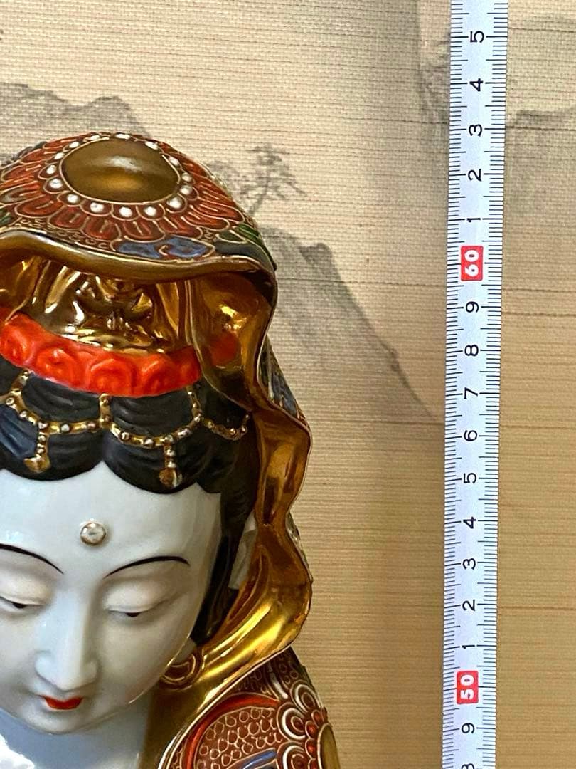 九谷焼　観音像　訳あり