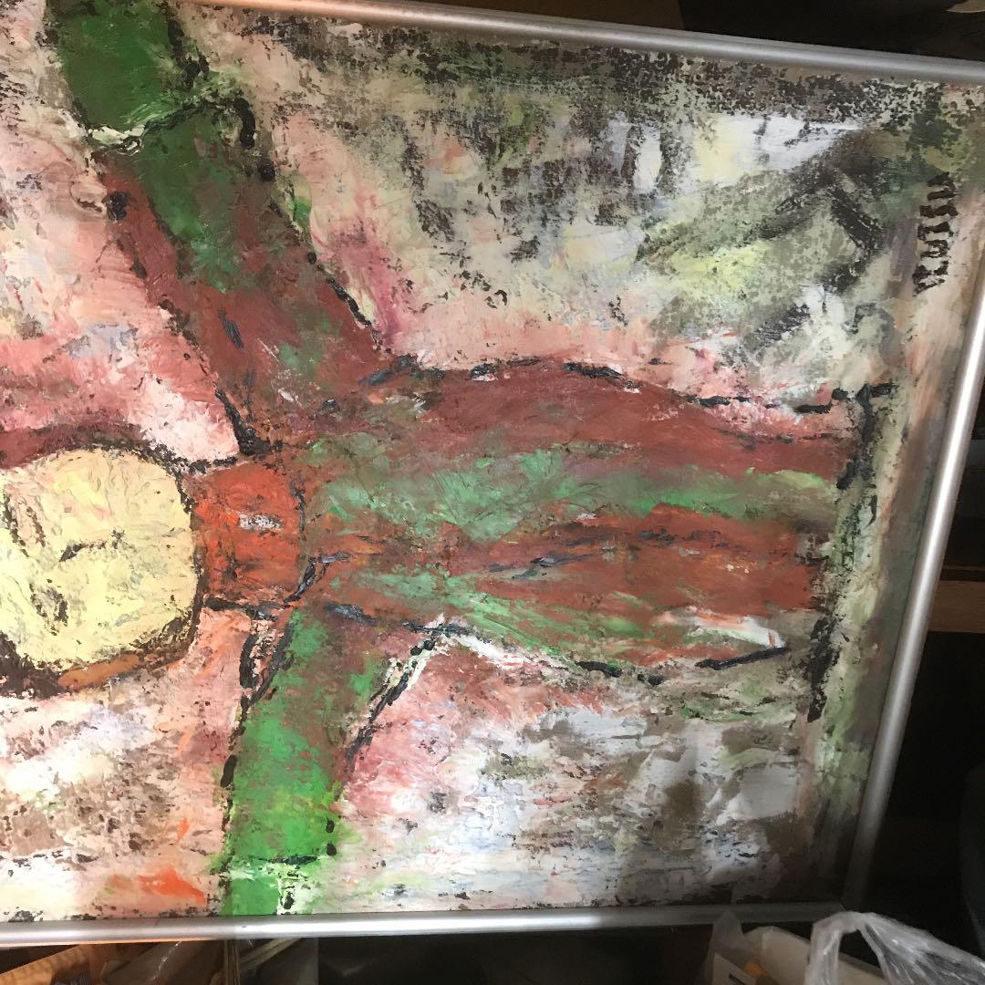 自作の絵画のダンスする子