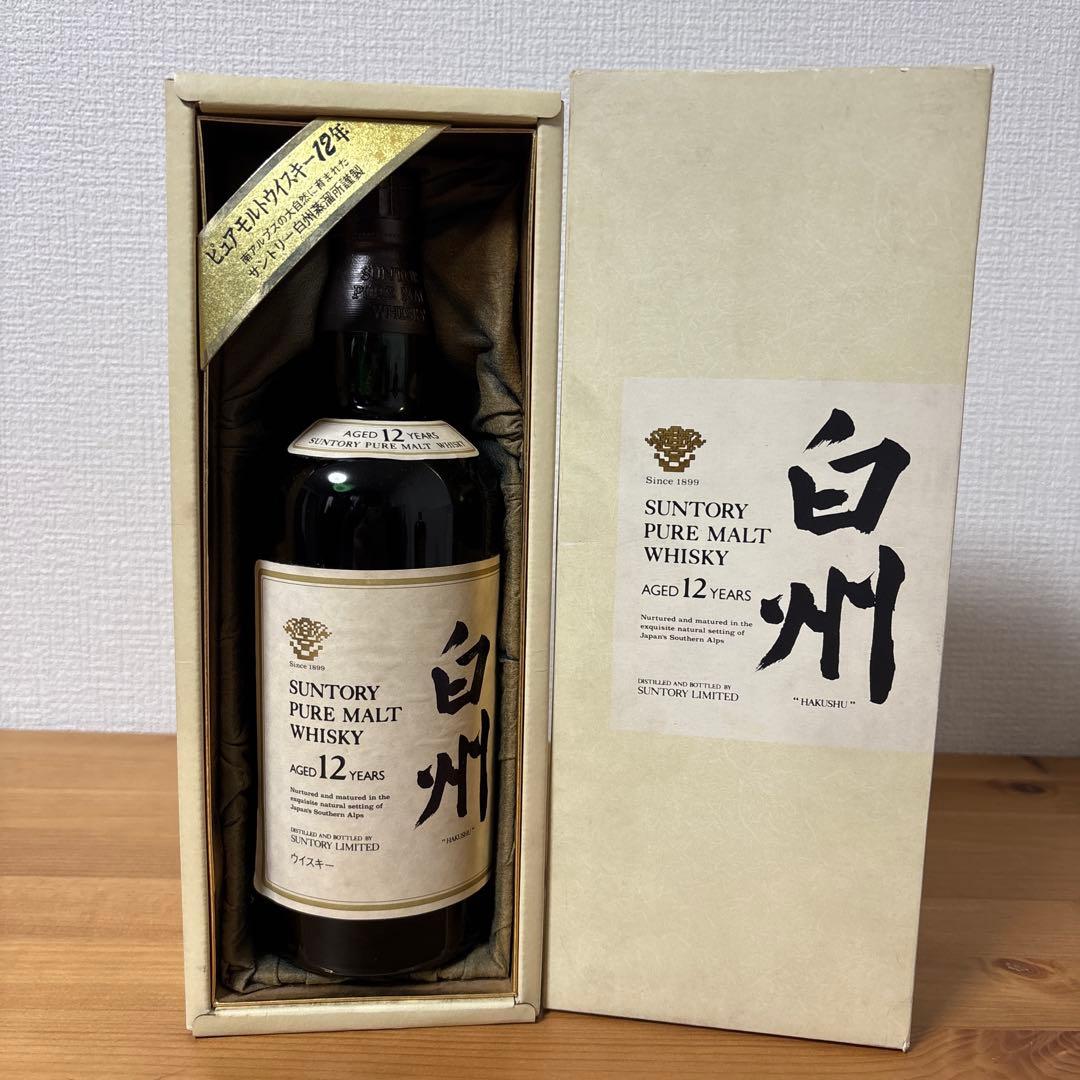 サントリーピュアモルトウイスキー　白州12年　箱付き　未開封【2】