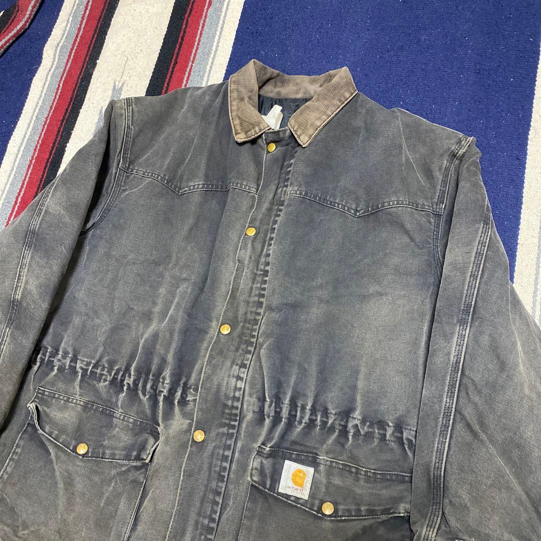 90s 古着 カーハート ダック地 ジャケット ビッグシルエット ロゴタグ