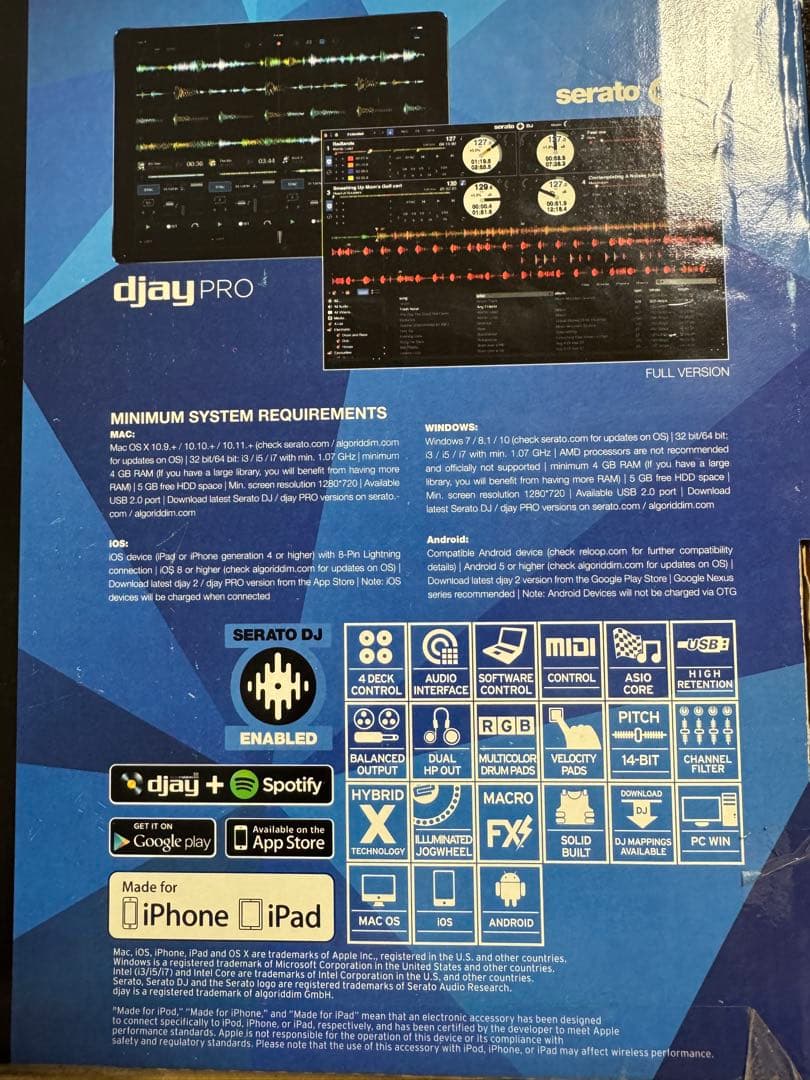 Reloop Mixon 4 DJ コントローラー (Serato, djay)