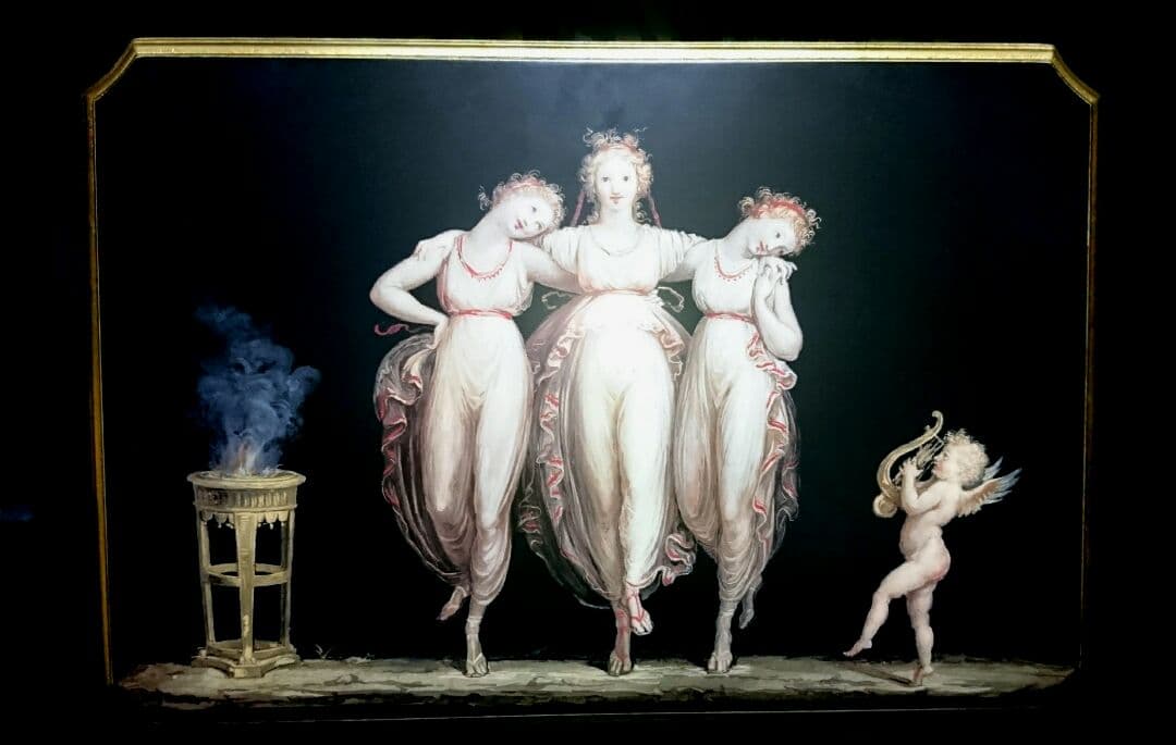 イタリア アントニオカノーヴァ 三美神 天使 複製画 名画 アンティーク 骨董品