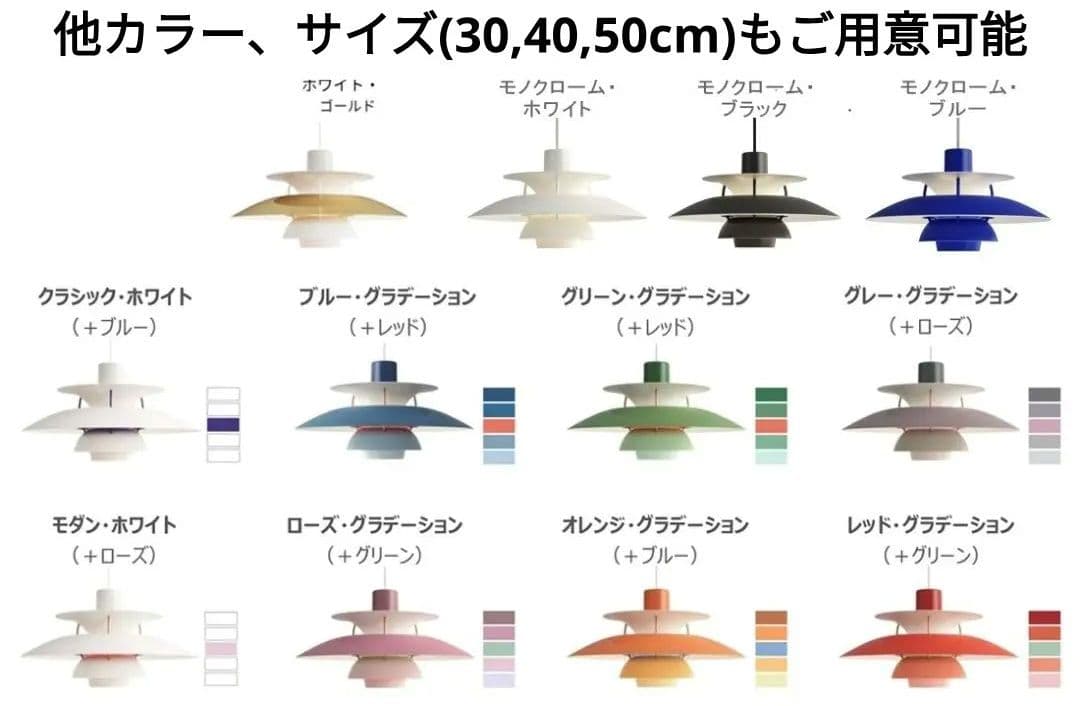 高品質版　ルイスポールセン　PH5　リプロダクト　30cm　レッドグラデ　2