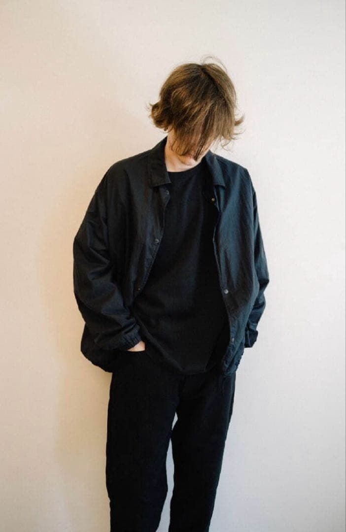 COMOLI 23AWコットンナイロンコーチジャケット 2 BLACK