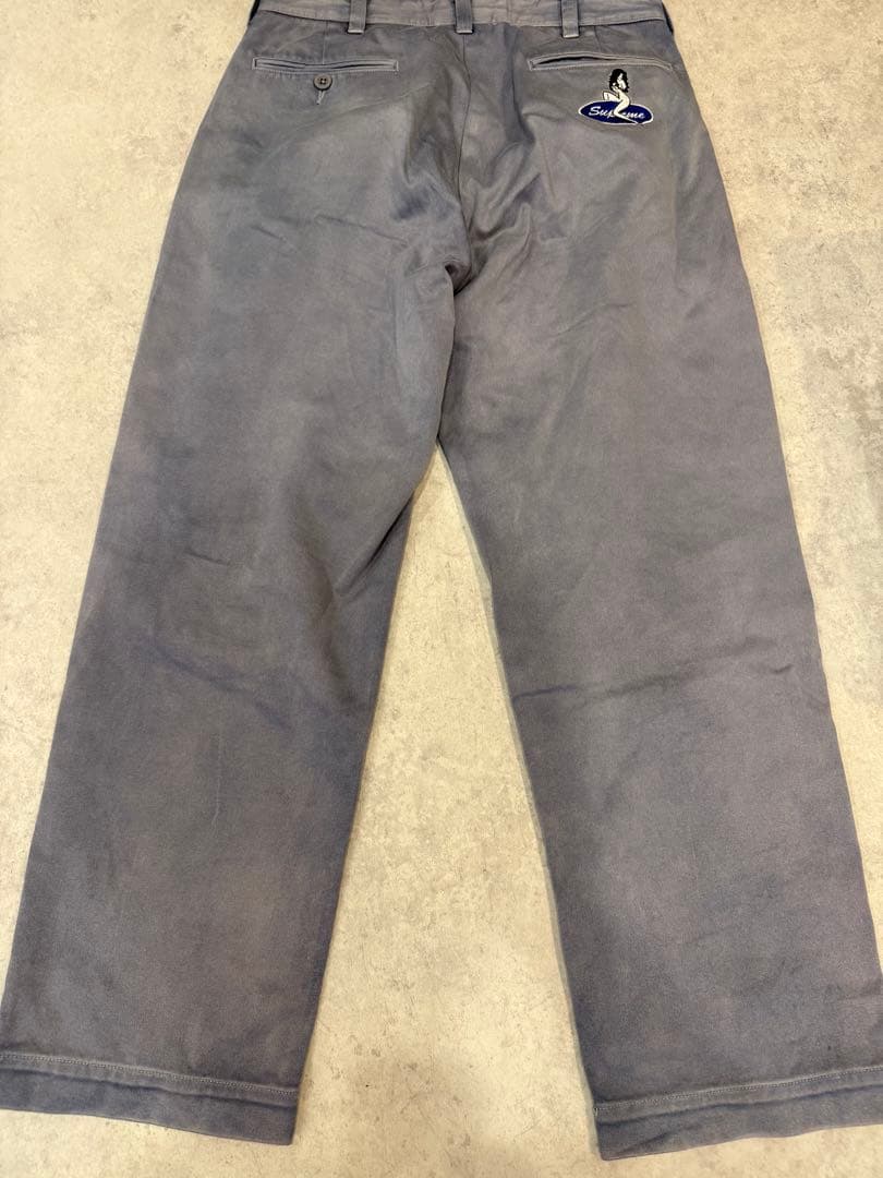 パンツ supreme chino 23 washed navy 30