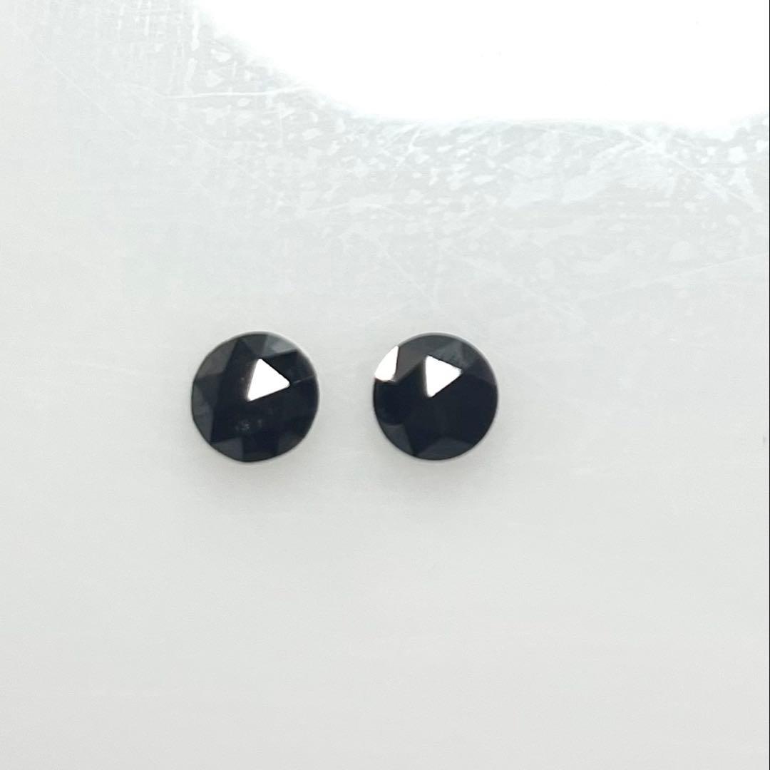 K18天然ブラックダイヤピアス 計2.4ct 鑑別カード付