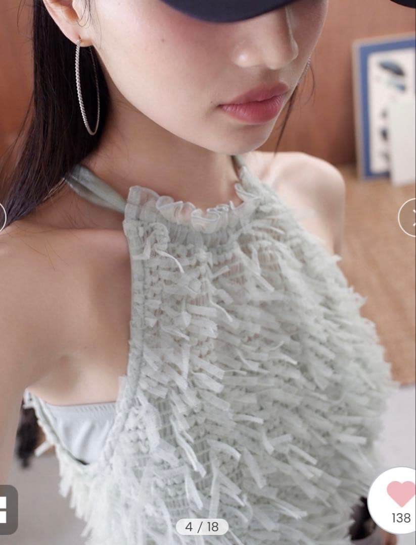 SNIDEL フリルカットブラウス SWCT244014 ライム