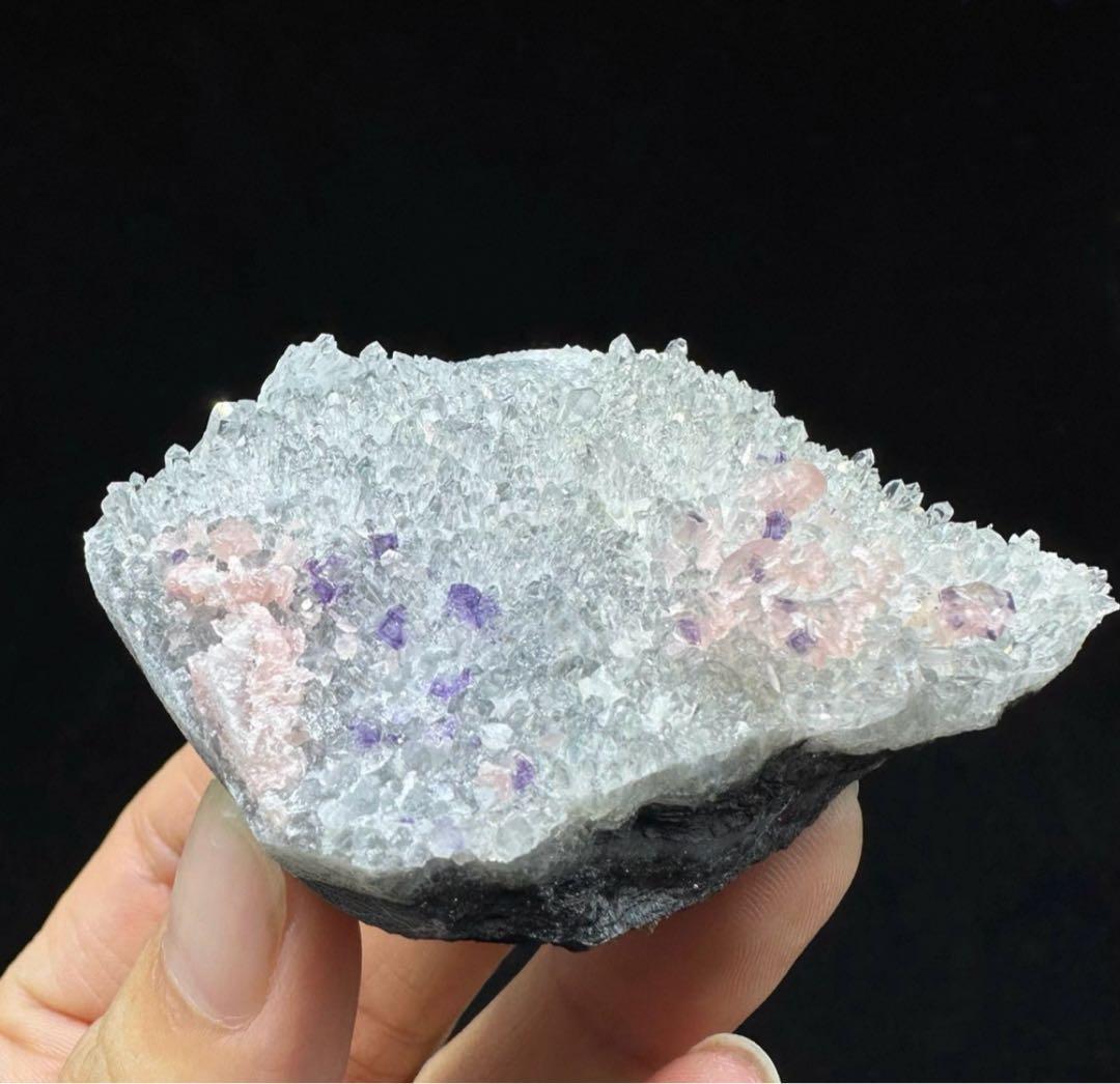 フローライト ロードクロサイト 水晶 共生石 鉱物標本 天然石 クォーツ