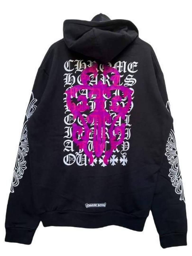Chrome Hearts 黒 フード付きパーカー