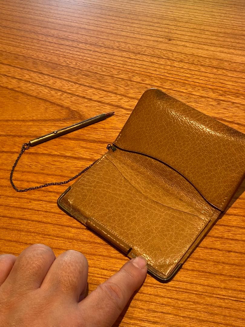 希少　レア　フランスアンティーク革製パーティーバッグk