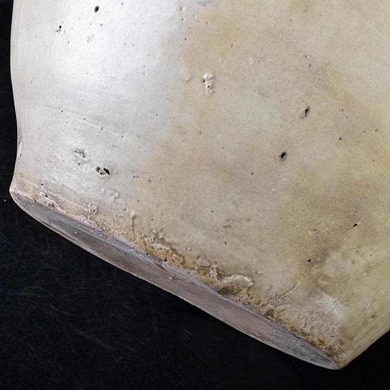 朝鮮美術　李朝　高麗白磁　染付　花文　壷　V　R7916B