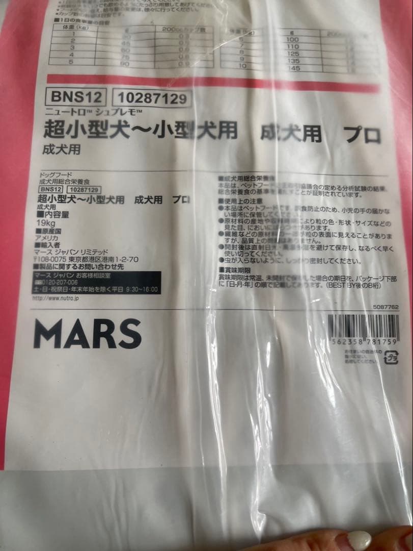 Nutro Supremo 小型犬用 19k