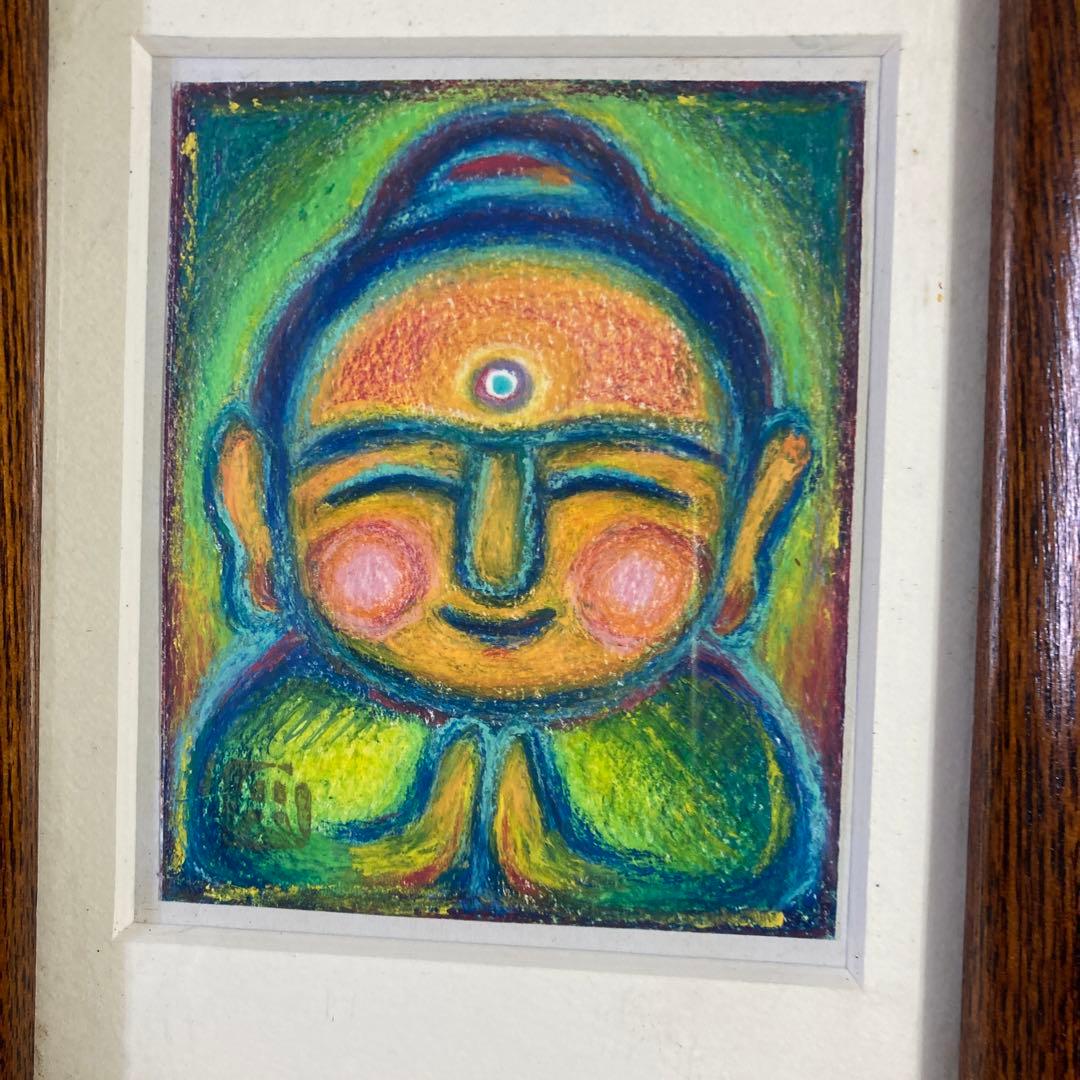『ウェルカムホーム』 水彩色鉛筆画　エノモト.アマネ作　額 張虎工房