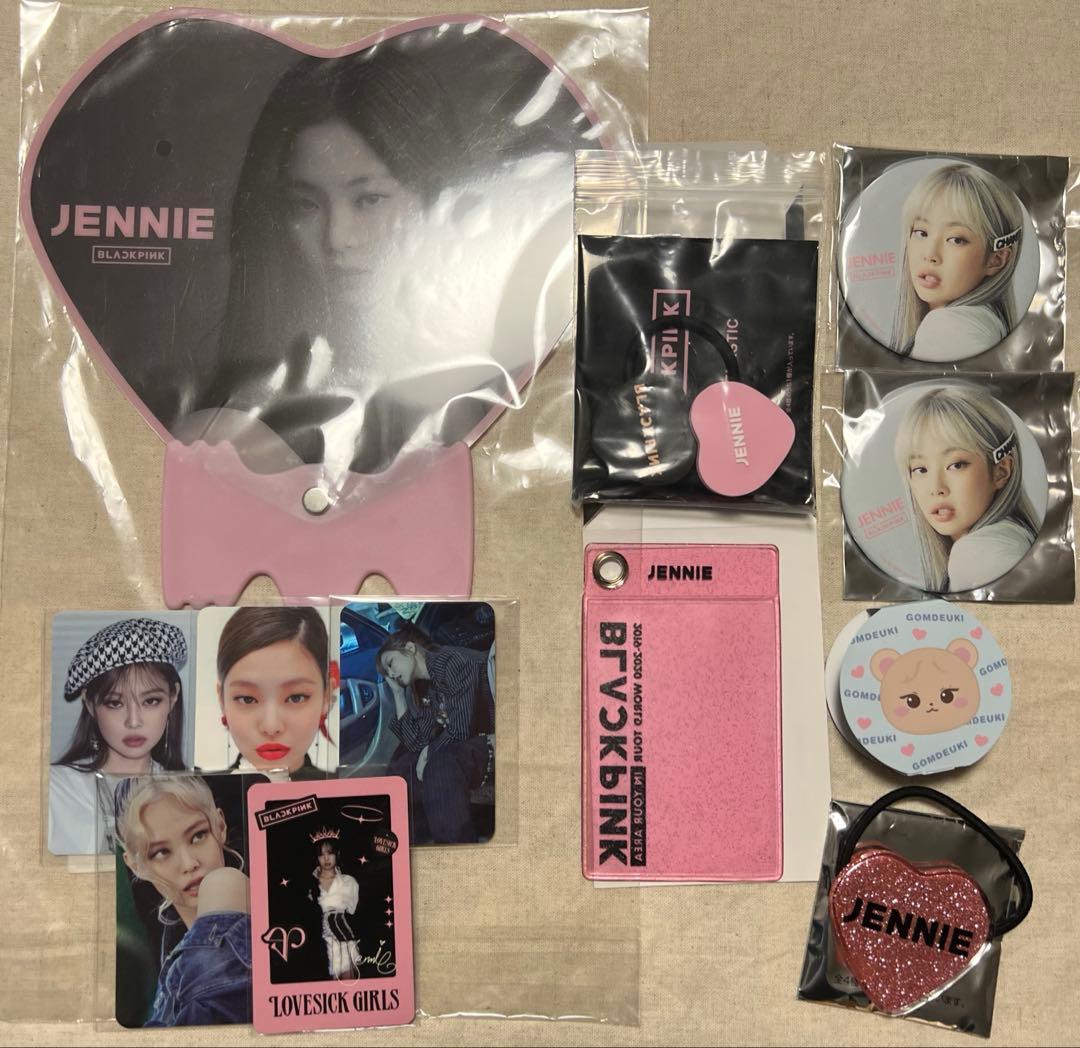 1.31まで！BLACKPINK ジェニ　うちわ　ヘアゴム　缶バッチ グッズ③