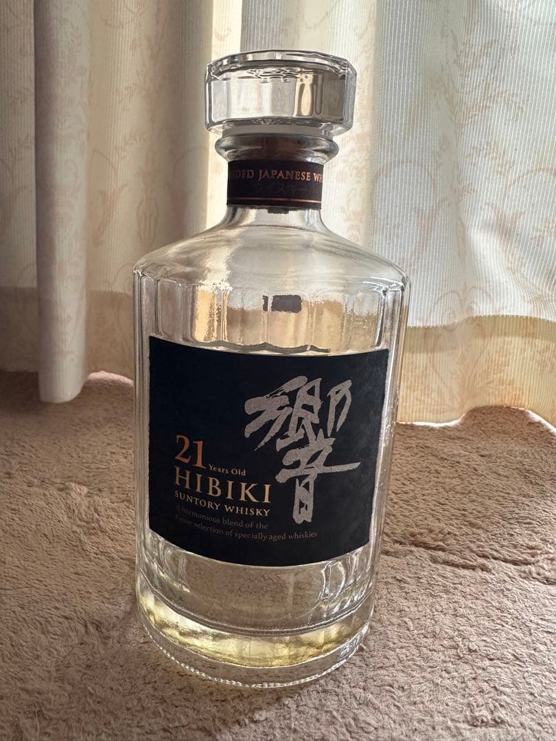 響 HIBIKI 21年 ウイスキー サントリー 空瓶 箱付き 未洗浄
