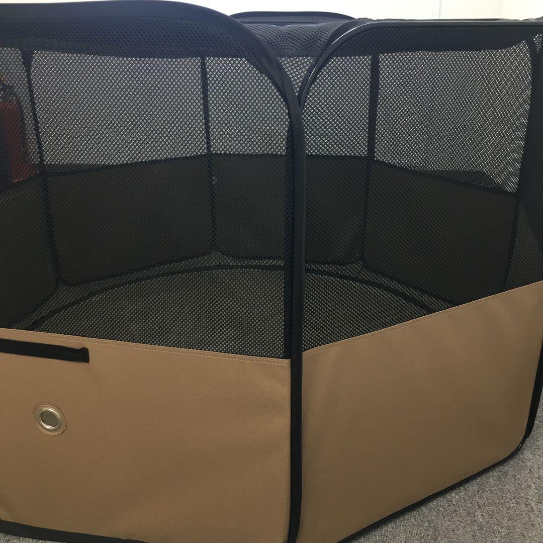 【美品】アイリスオーヤマ 犬用 お出かけサークル Lサイズ PVCメッシュ