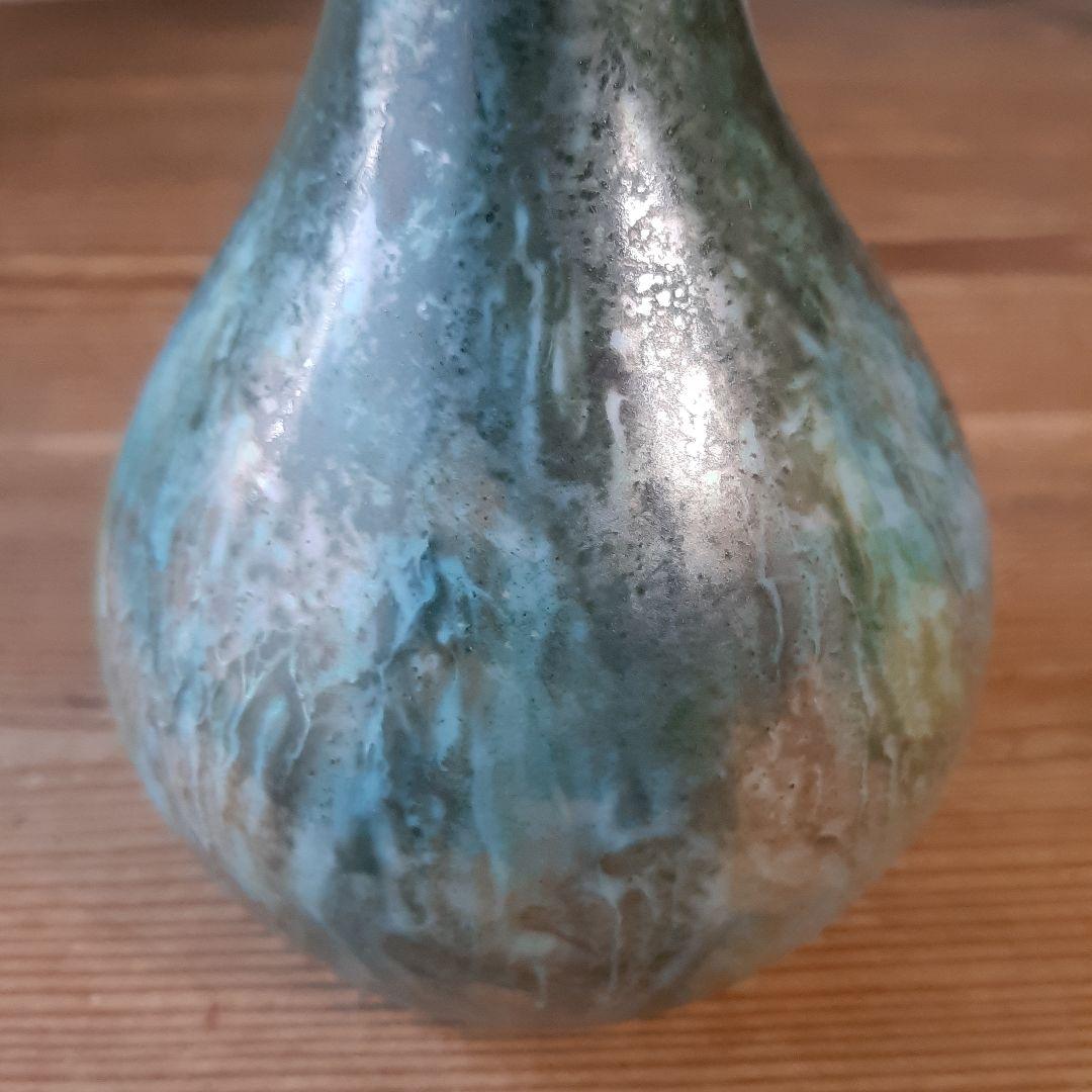 No4707 リモージュ　フランス　鶴首花瓶　高さ21cm 陶磁器　送料無料