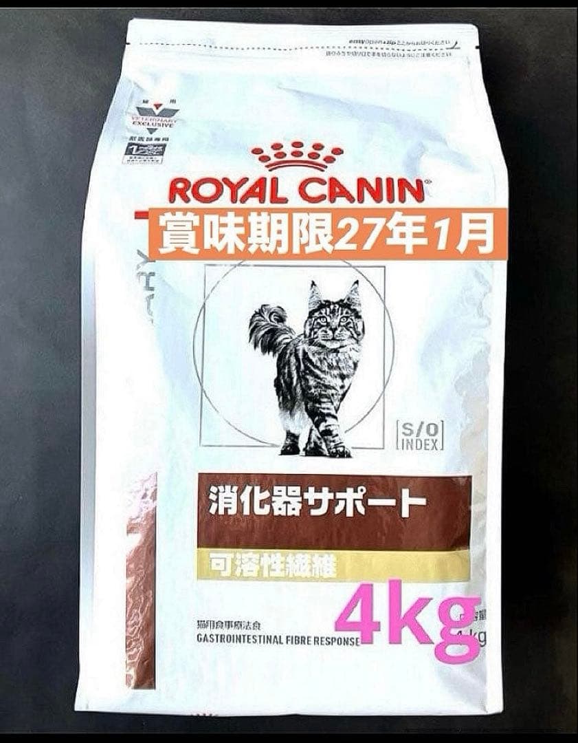 ロイヤルカナン猫消化器サポート　可溶性繊維ドライ4kg賞味期限27年1月23日