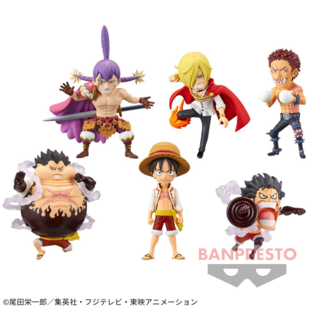 ワンピース　フィギュア　ワーコレ　バトルオブルフィホールケーキアイランド　全6種