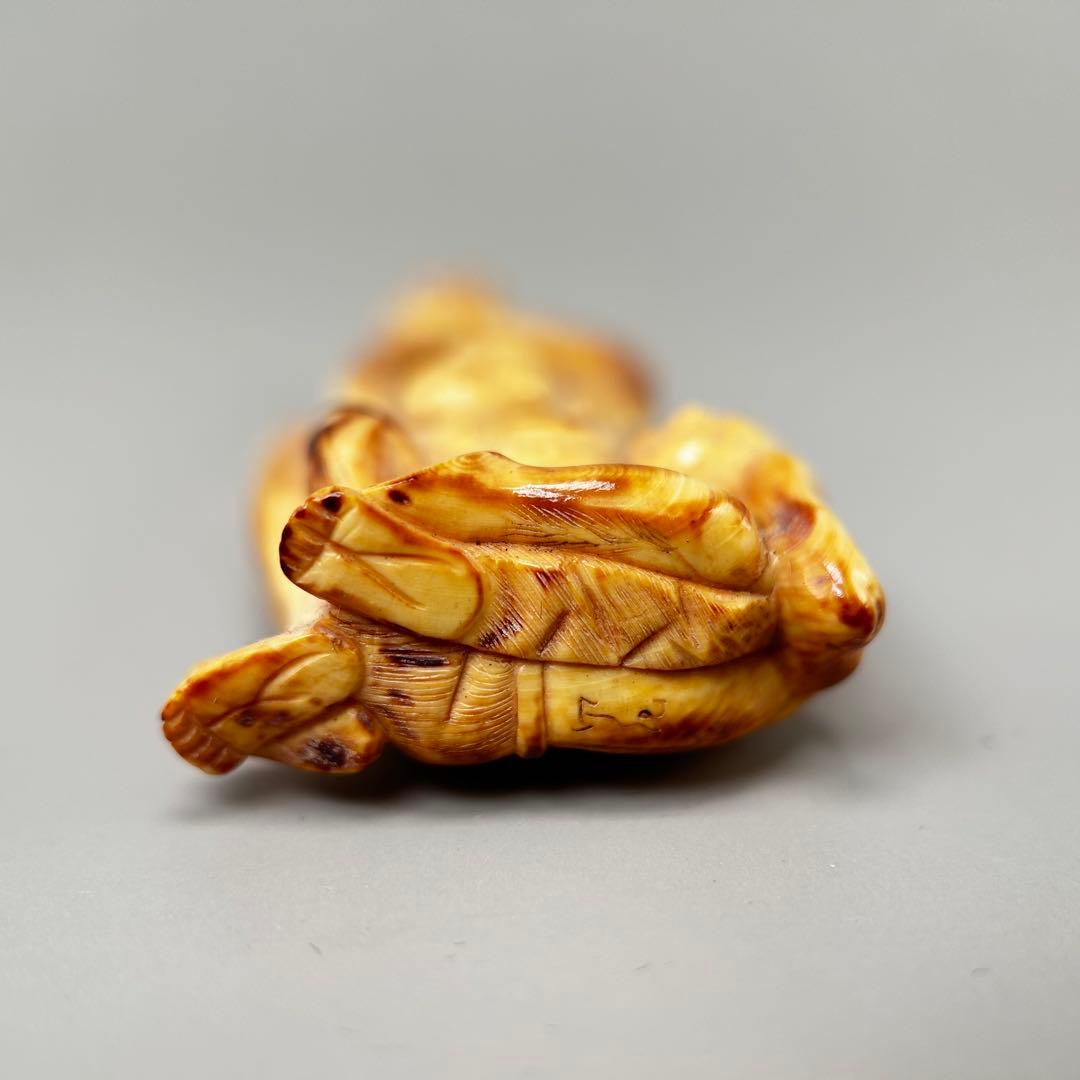 人物像 彫刻 彫刻極上根付天然素材アンティーク骨董飾り物古美術置物細密細工