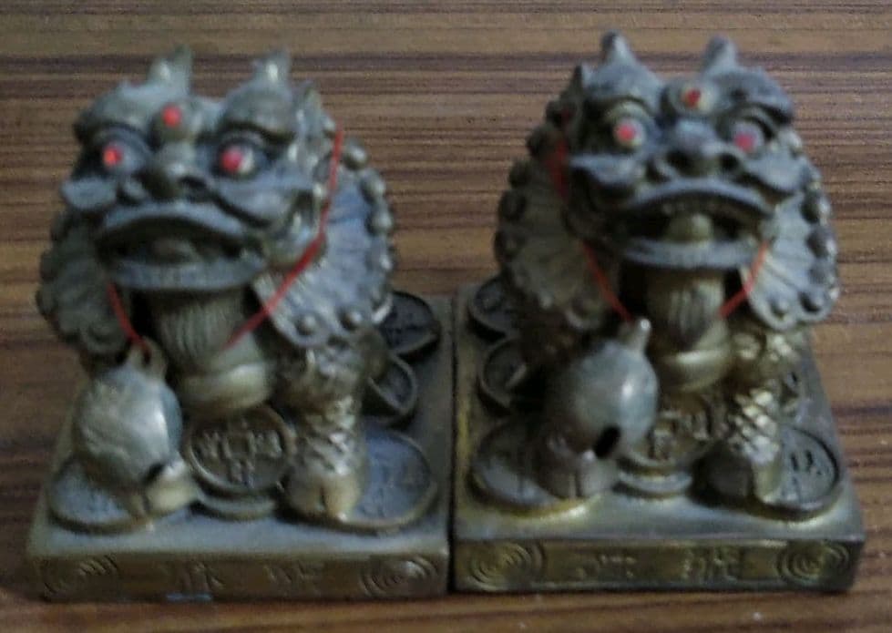 中国風水！骨董品金運真鍮置物7点セット