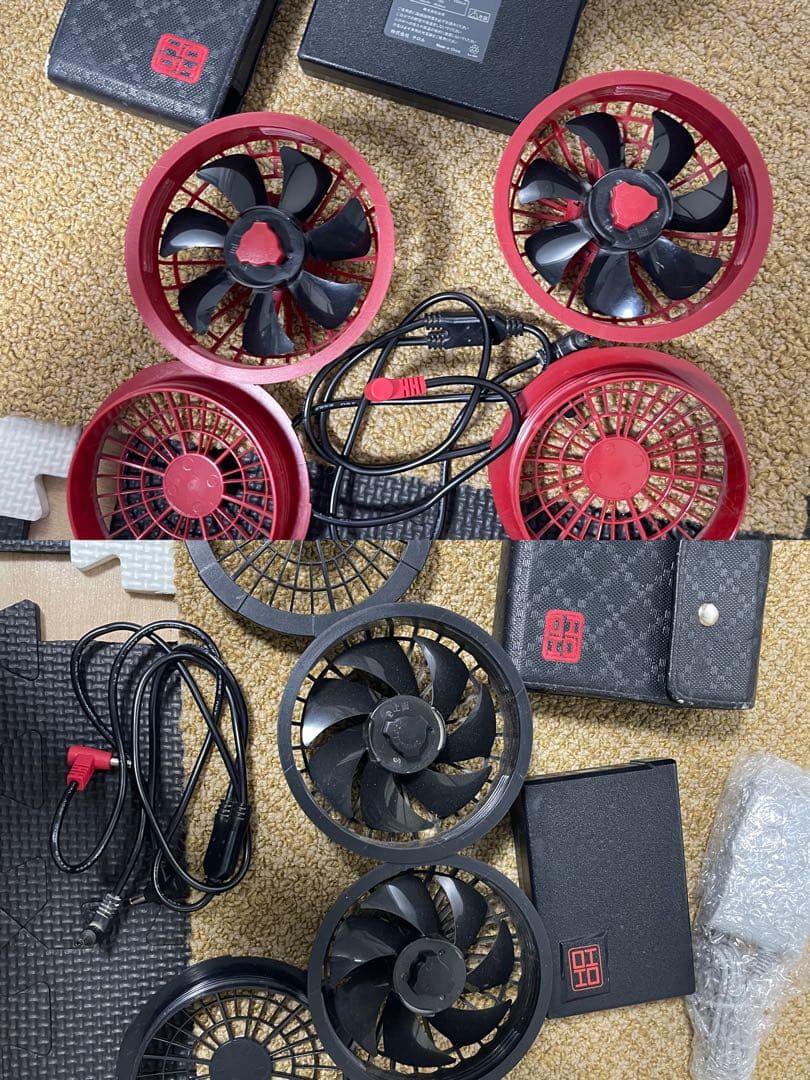 空調服用冷却ファン　2セット　HOOH