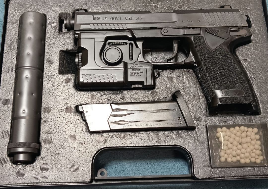 カ*レ様 静音&ステップリング・カスタム SOCOM Mk23 固定ガスガン 東