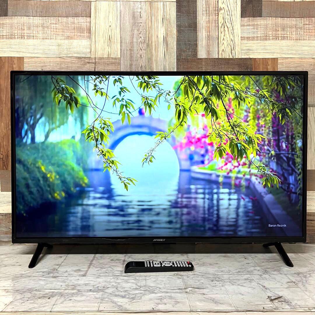 即日受渡❣️全国送料込ジャパンネクスト43型4K液晶モニターリモ付スピーカー箱有