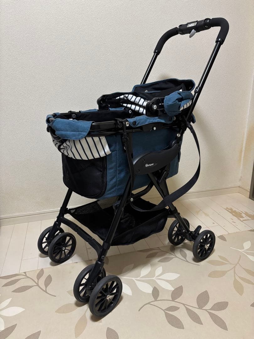 レインカバー付 コムペット ペットカート ミリミリEGロング