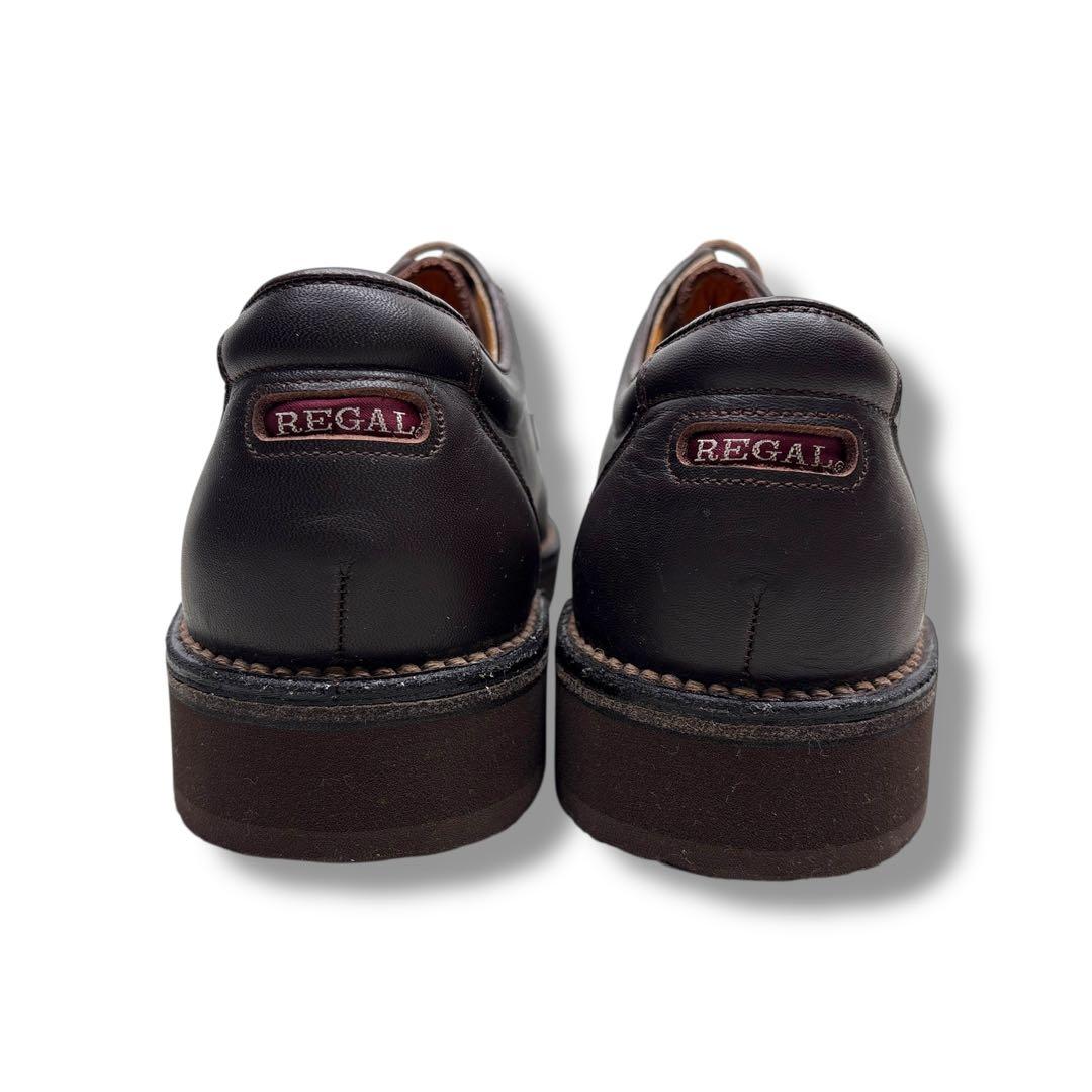 未使用■REGAL WALKER【26.0】本革 革靴 プレーントゥ ブラウン
