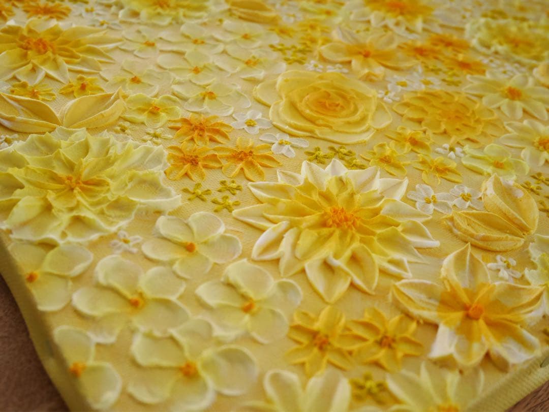 テクスチャーアート フラワーアート ボタニカル インテリア 花絵 花柄