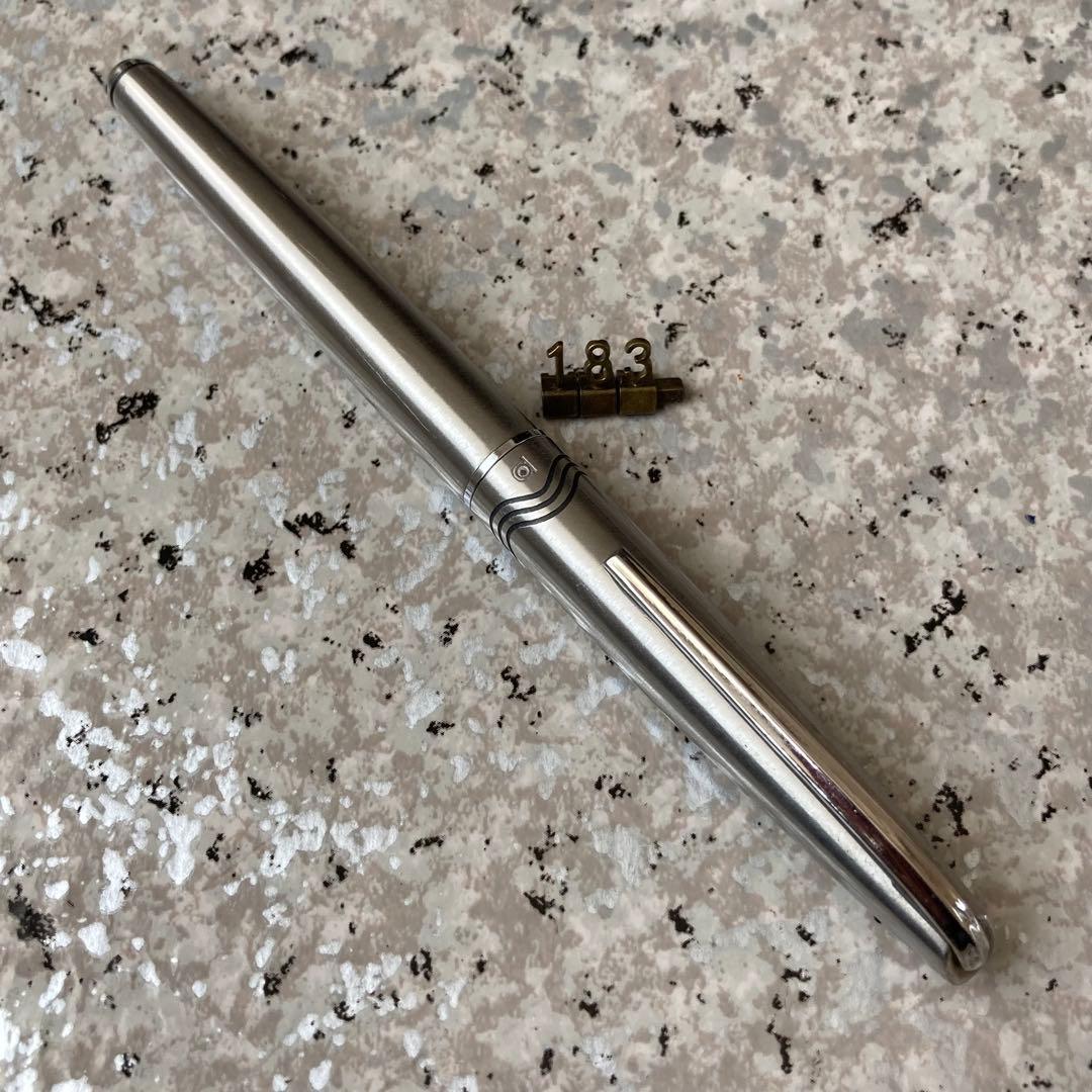 #183 オーバーホール済み 万年筆 プラチナ PLATINUM 18k WG
