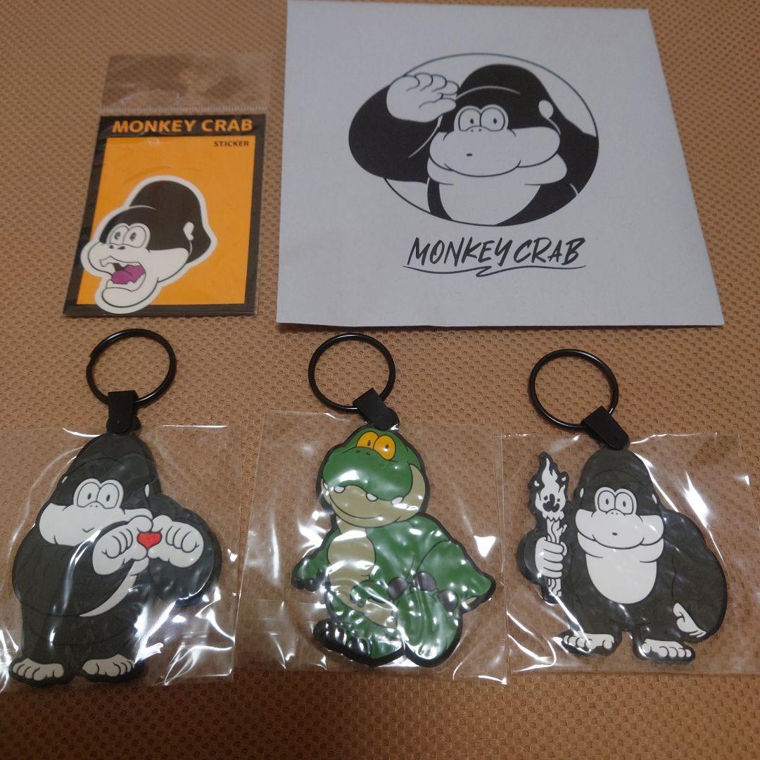 MONKEY CRAB キーホルダー ステッカー 4点セット