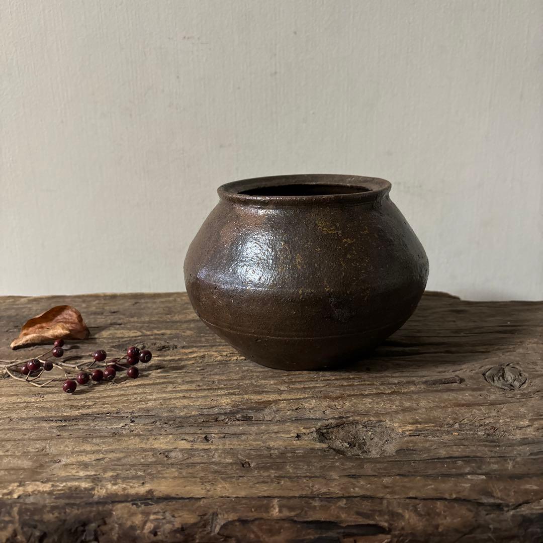 李朝　壺　オンギ 韓国アンティーク　その23検：骨董アンティーク.花器.白洲正子
