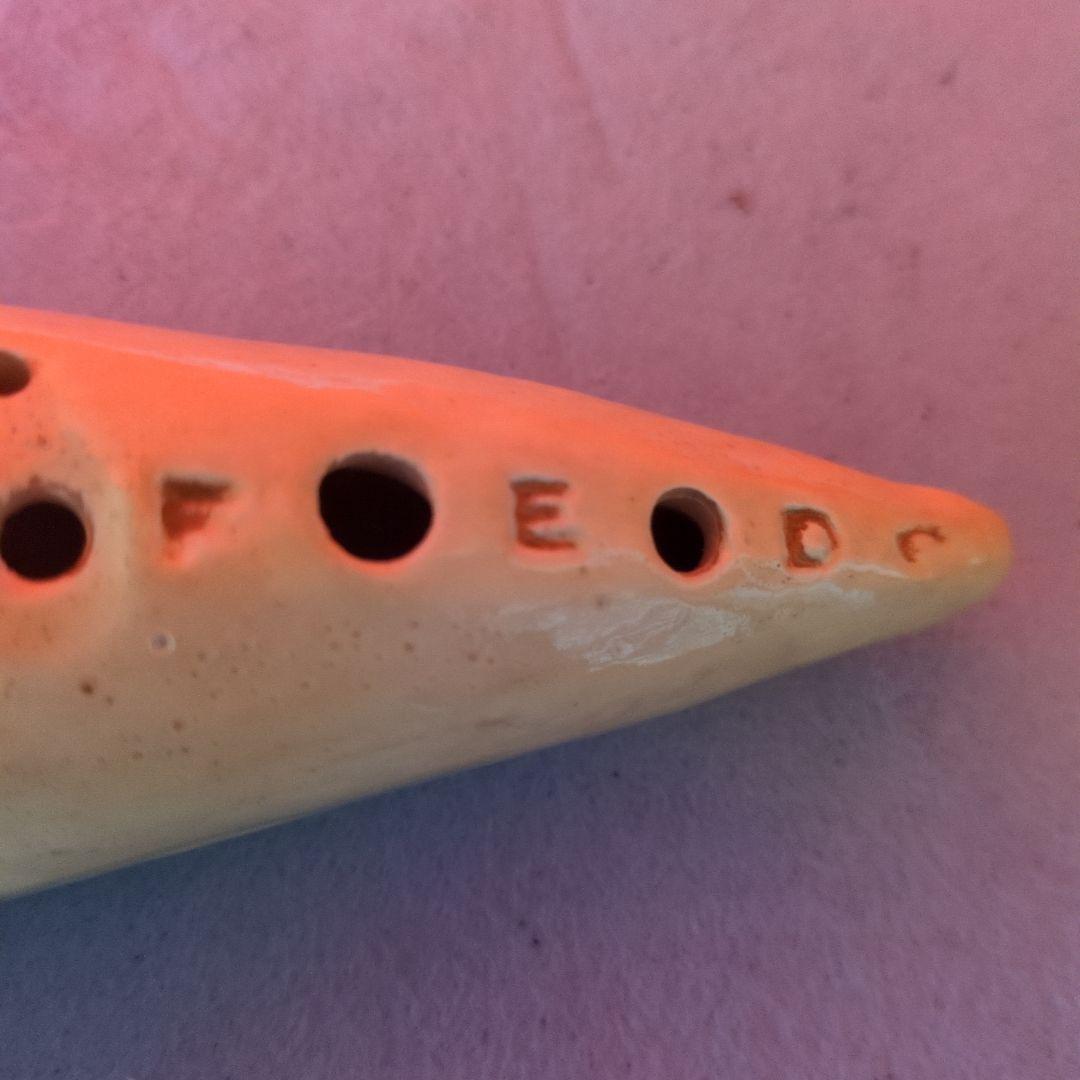 陶器製オカリナ C-D-E-F-G-A 音階★ケース付き