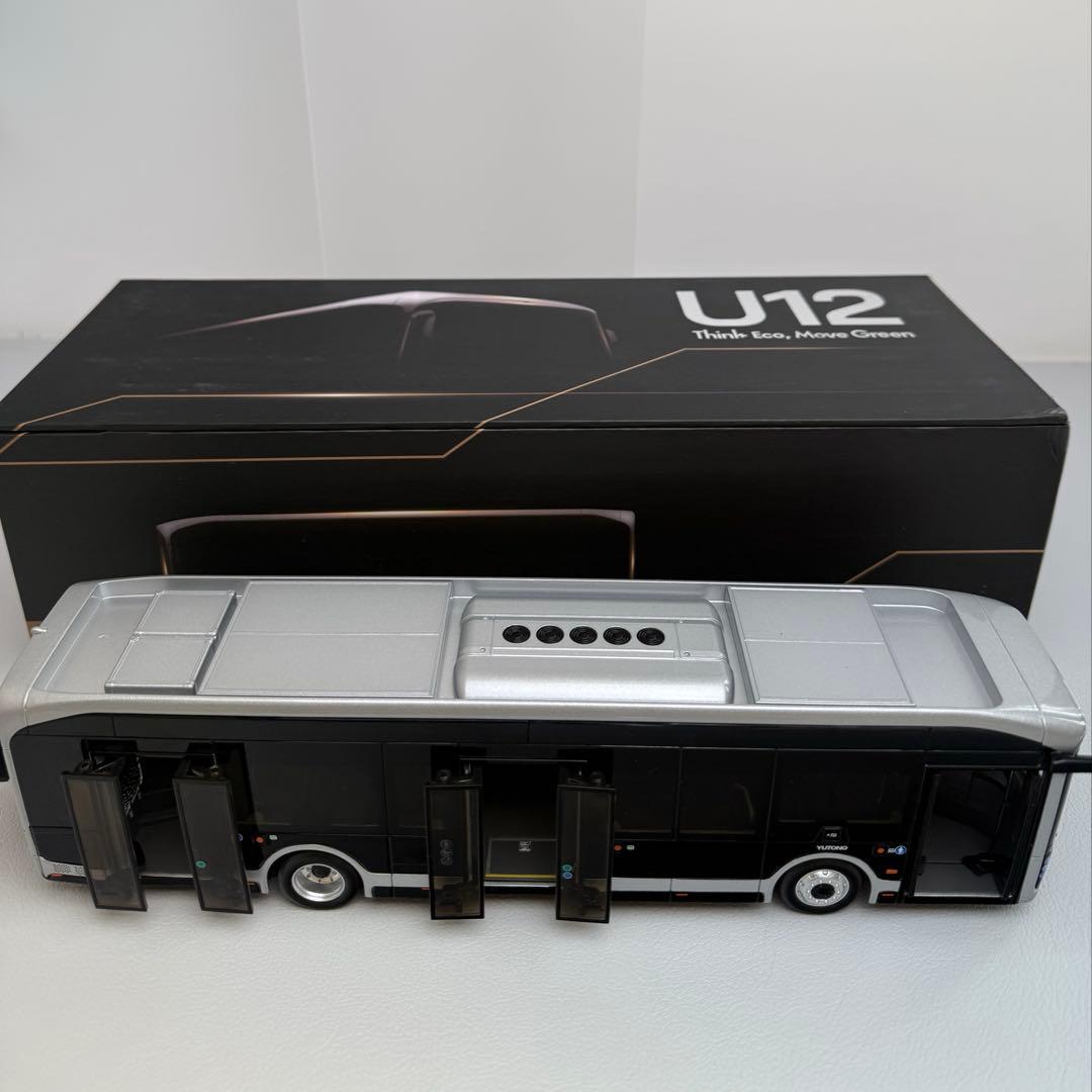 YUTONGバスモデルU12海外版ダイヤモンドモデル1:42バス純電気バスモデル