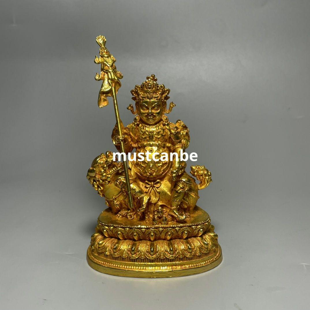 仏教美術 仏像 坐蓮多聞天神像 鎮宅辟邪 開運風水 招財 置物 工芸品 装飾品