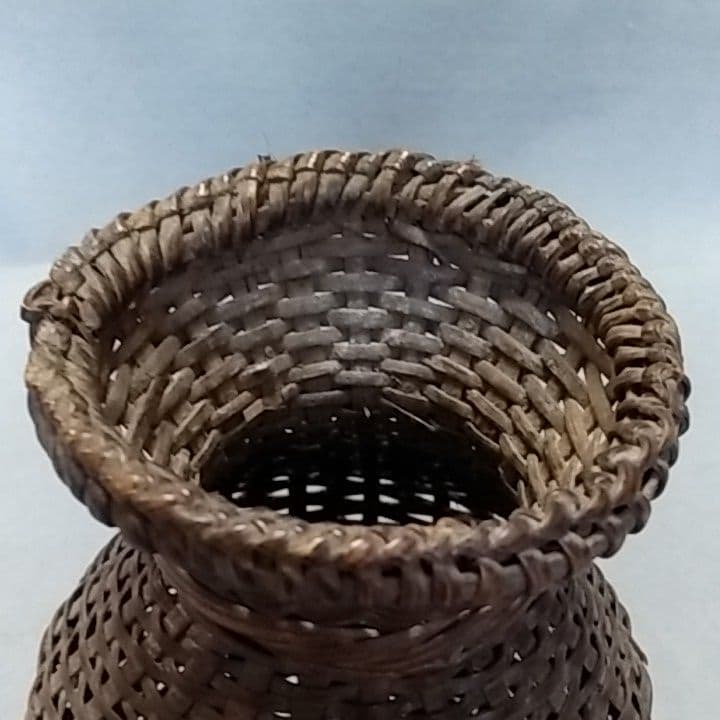 アンティーク竹籠　花籠　花器　花生け　竹籠　茶道具　竹細工　籠　花瓶