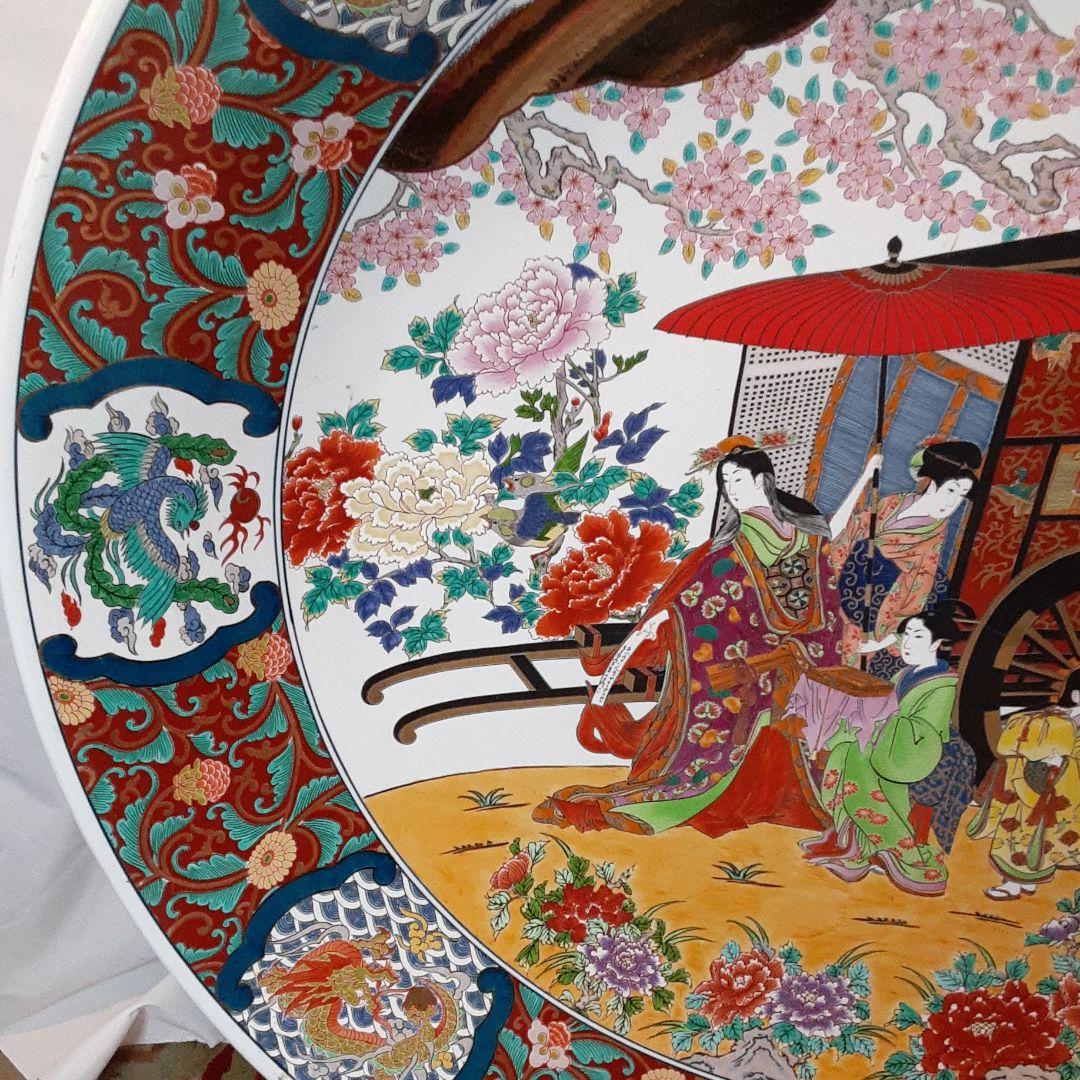 陶器　大きな赤絵の皿
