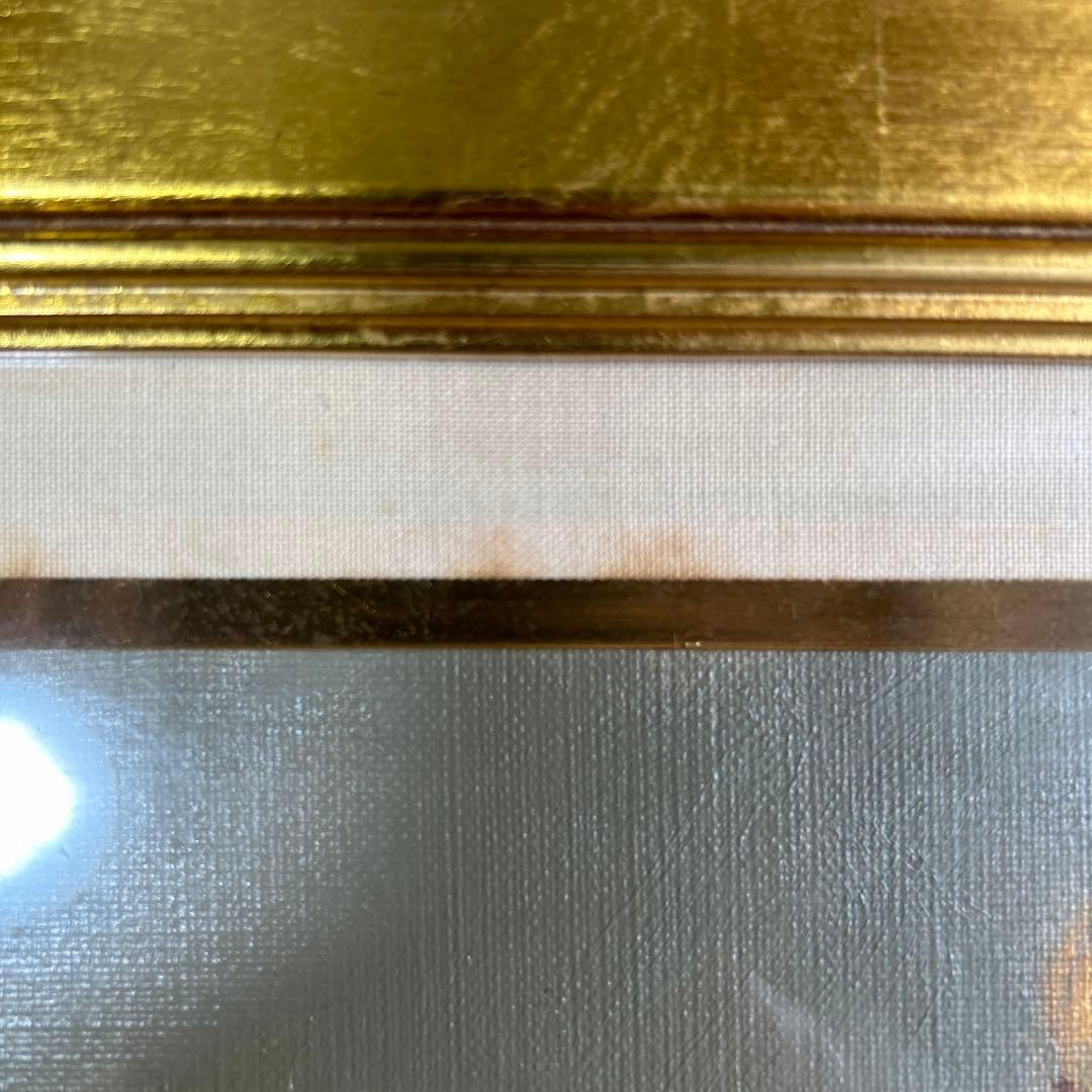 絵画　油彩画　少女　山岸正巳　「赤いカーデガン」