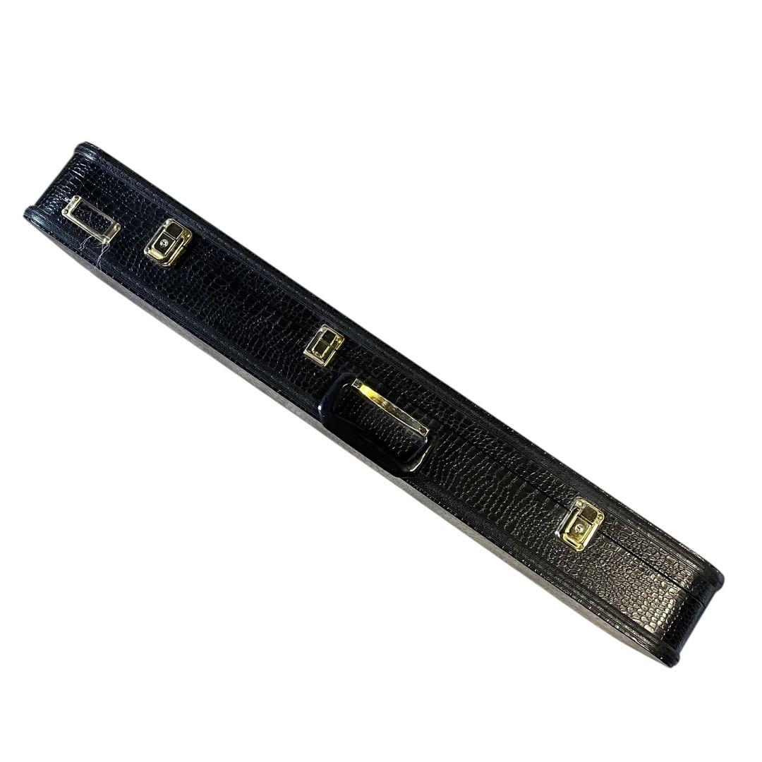 【美品】沖縄 三線 本蛇革 強化張り 黒塗り棹 蛇皮 ハードケース 爪 守礼印