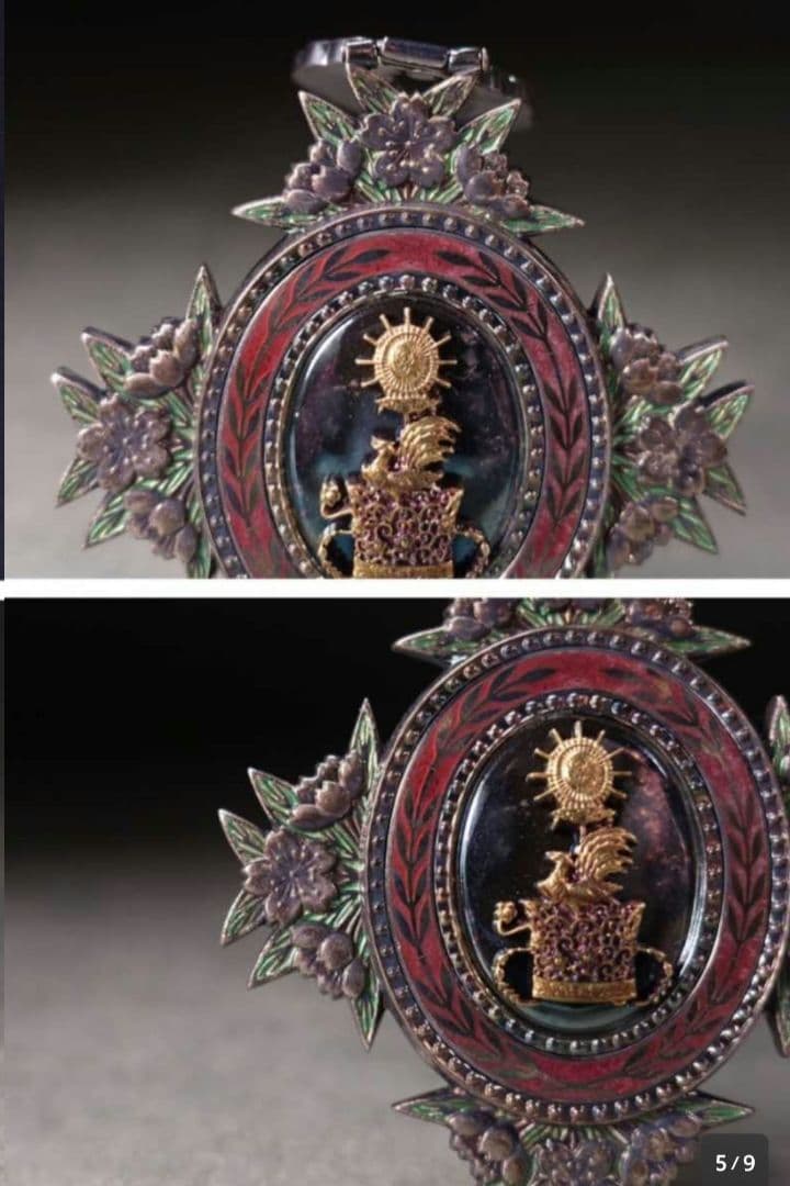 【激レア 美品！】勲六等宝冠章 宝冠波光章 額装 箱 略綬付 完品 本物保証