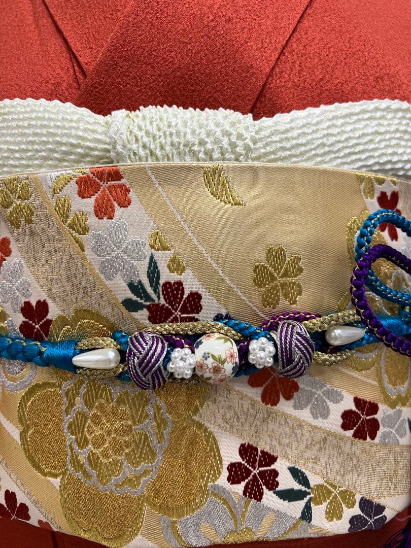 色無地　振り袖　フルセット　長襦袢　成人式　パーティー　袋帯　小物付　675