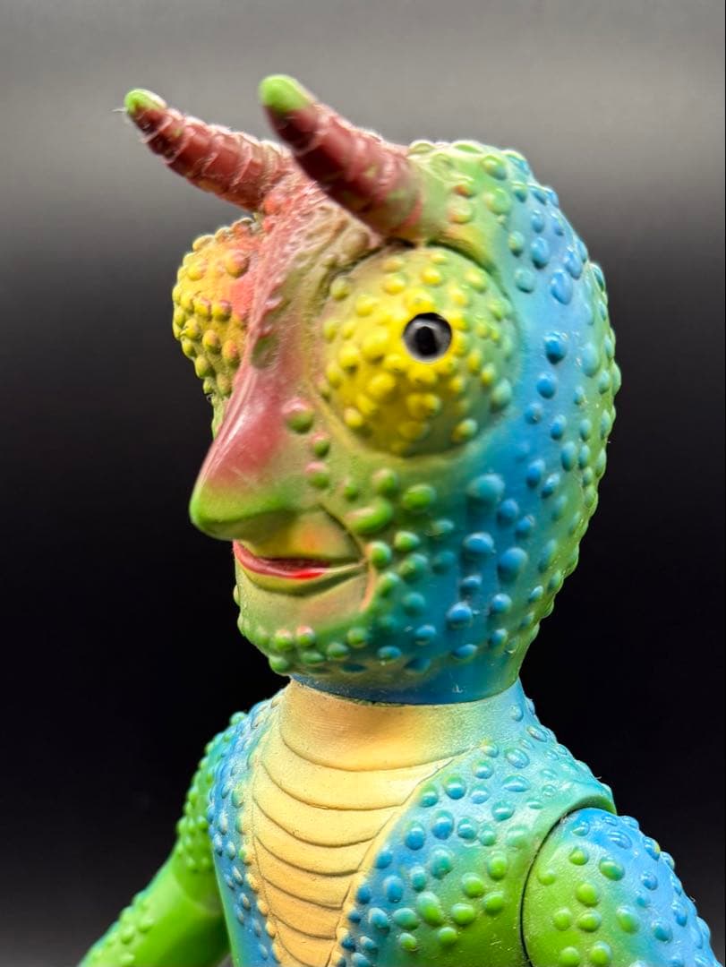 【旧バンダイ製】　怪人 死神カメレオン　スタンダードサイズ ソフビ　希少品