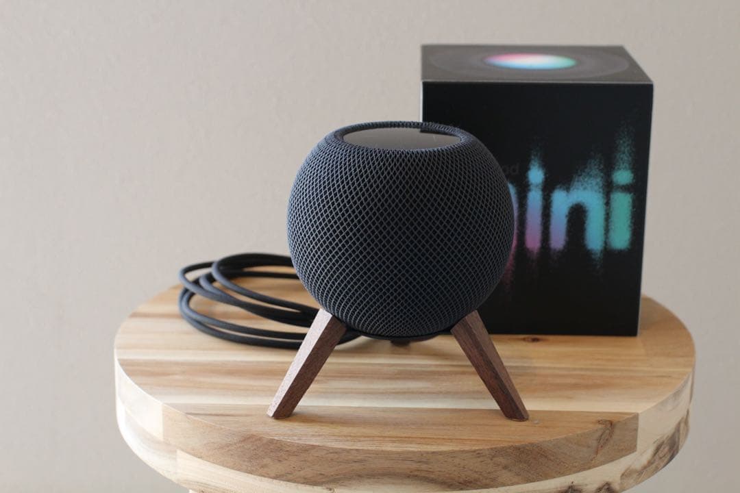 Apple Pod mini ブラック＋木製スタンド付き