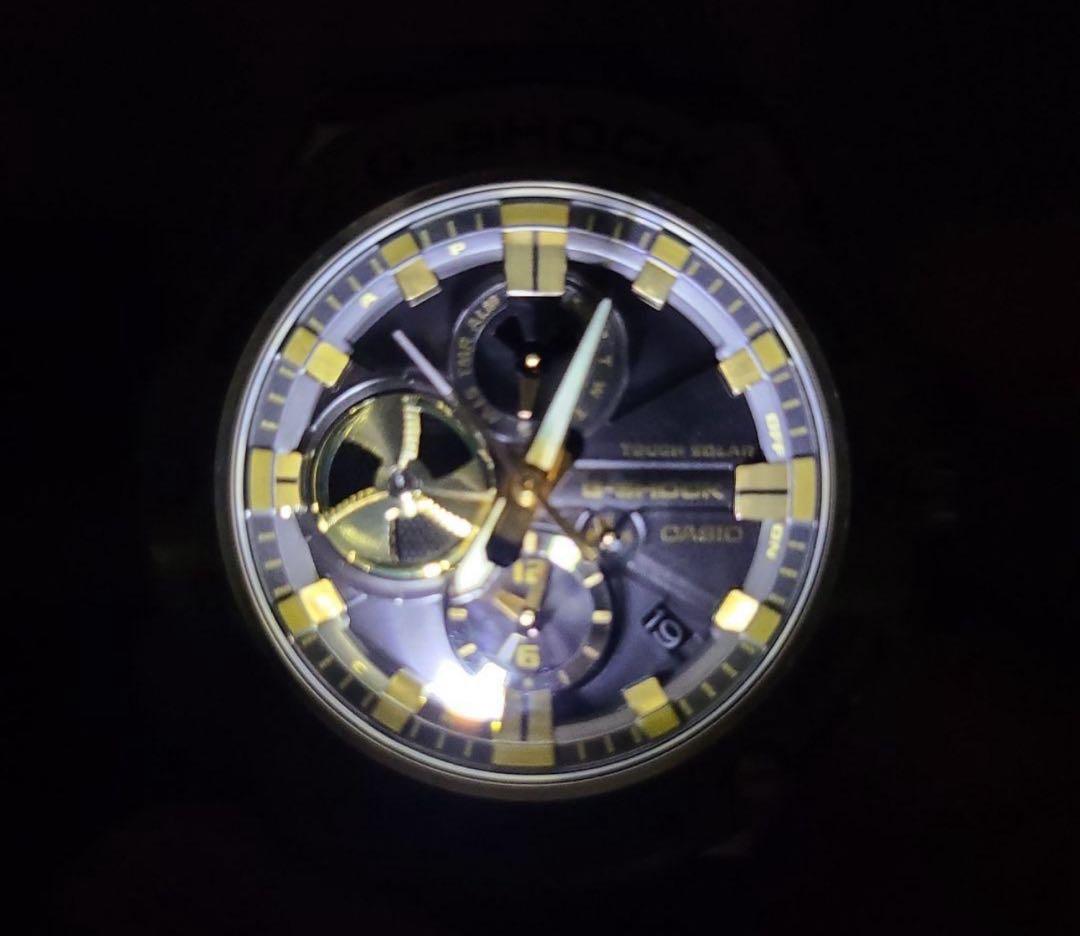 【美品】G-SHOCK GST-B100GB-1A9JF ゴールド ブラック