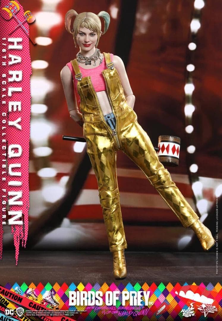 ホットトイズ　ハーレイ・クイーン　ゴールド・サロペット版 1/6 フィギュア