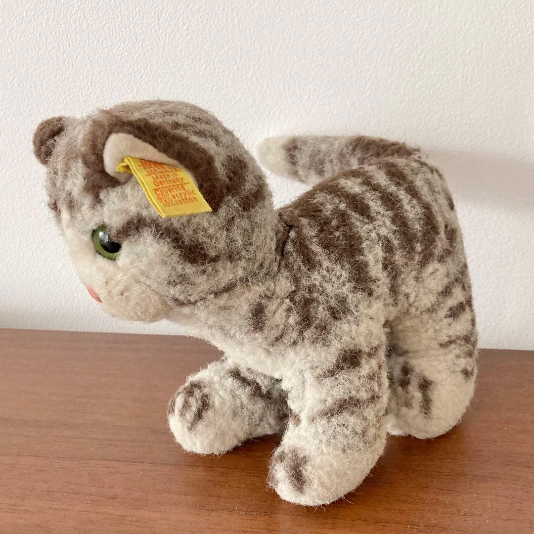 オールドシュタイフ　ネコ　アメリカンショートヘア　猫　ぬいぐるみ　ヴィンテージ